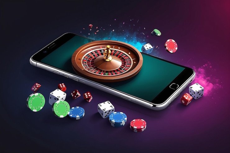 Mobile phone showing gogogo deposit confirmation screen with live table in background